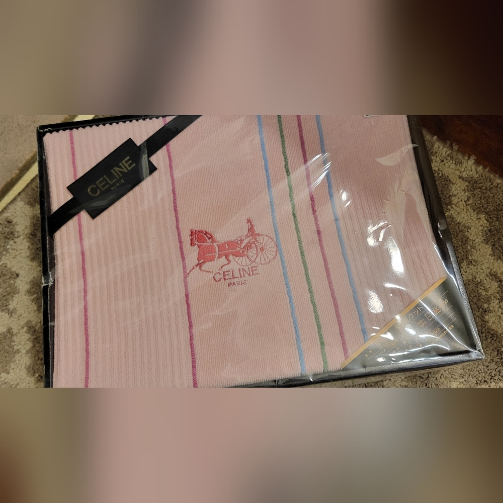Celine Paris blanket towel throw New pink